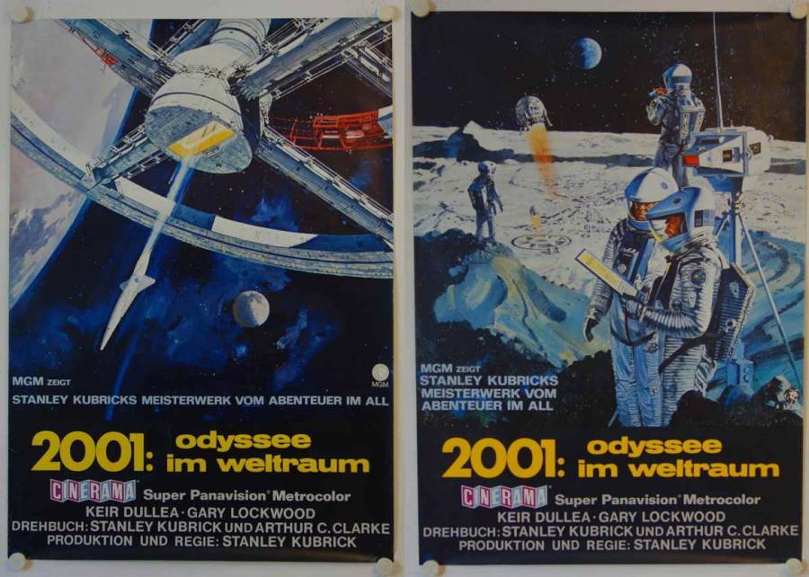 2001 - Odyssee im Weltraum originale deutsche A0-Filmplakate (2)